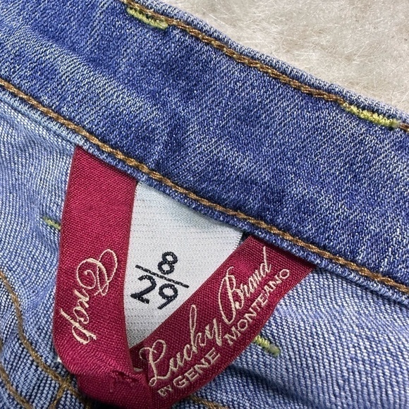Lucky Brand Medium Wash Sweet N Low Crop Denim Jeans Size 8 - Picture 9 of 9